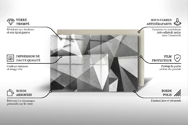 Cobertura placa vitrocerámica Abstração concreta nítida