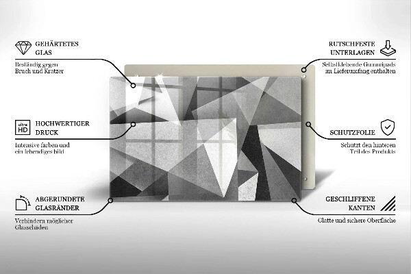 Cobertura placa vitrocerámica Abstração concreta nítida