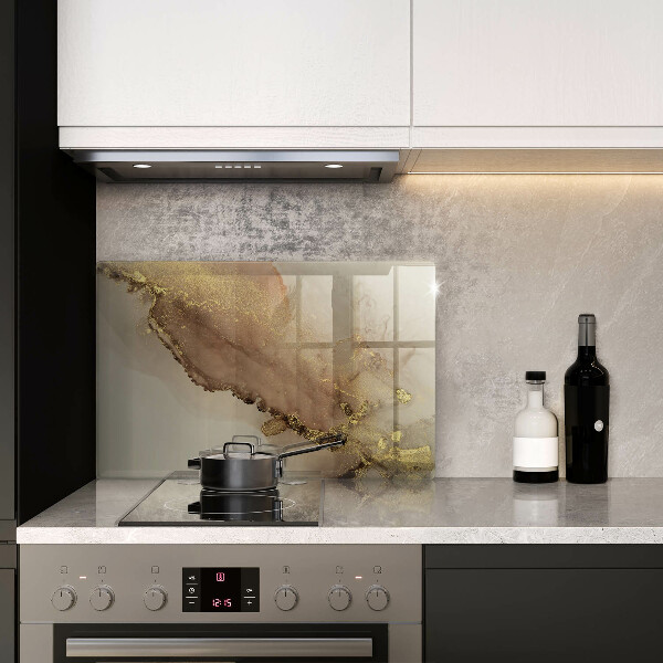 Protetor para fogão de vidro Ouro abstrato