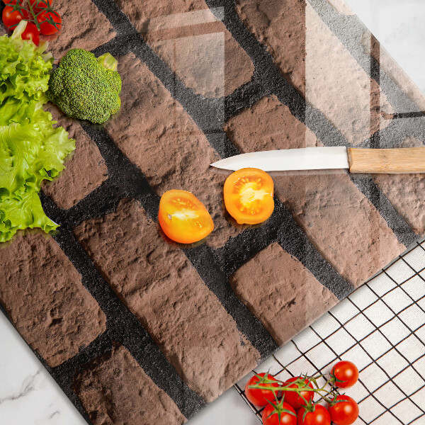 Protetor em vidro para fogão Parede de tijolos