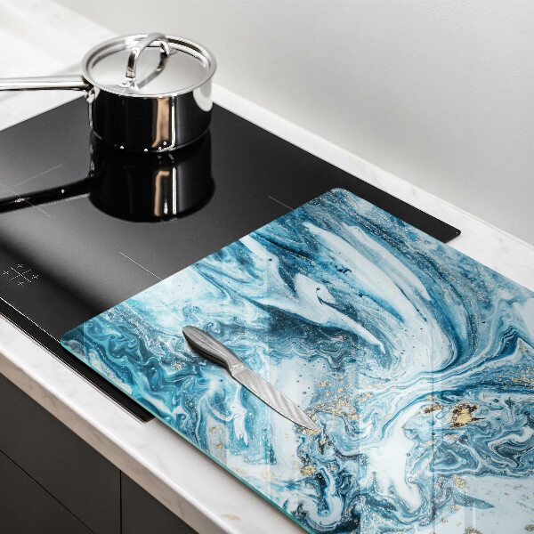 Protetor de fogão de vidro Estrutura com ouro