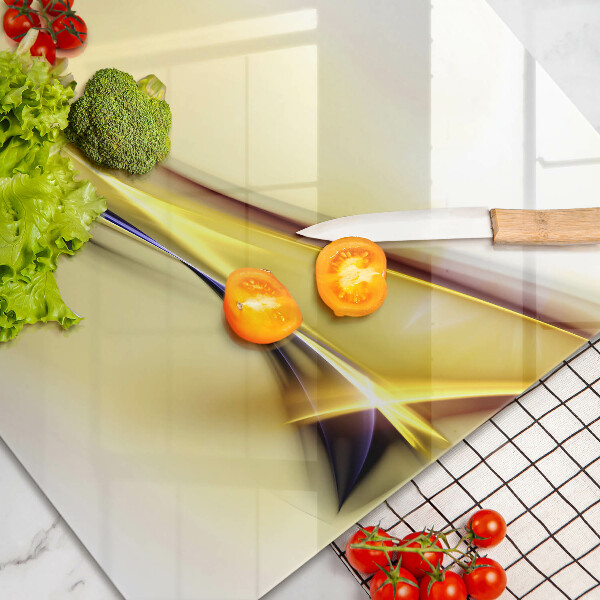 Protetor de fogão de vidro Linhas abstratas de luz