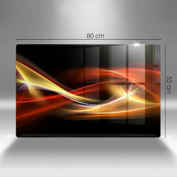 Protetor para fogão de vidro Fumaça e luz abstratas