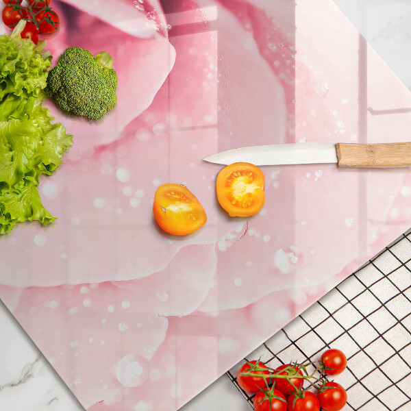 Cobertura placa vitrocerámica Gotas de orvalho e flor de rosa