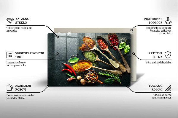Protetor para fogão de vidro Colheres de tempero de cozinha