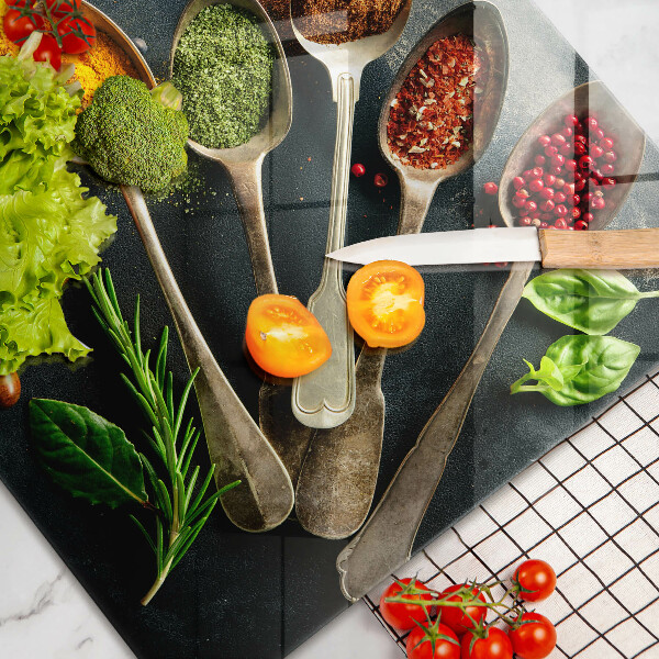 Protetor para fogão de vidro Colheres de tempero de cozinha