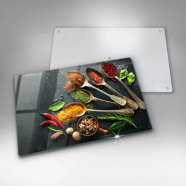 Protetor para fogão de vidro Colheres de tempero de cozinha