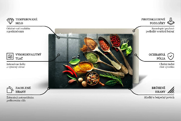 Protetor para fogão de vidro Colheres de tempero de cozinha