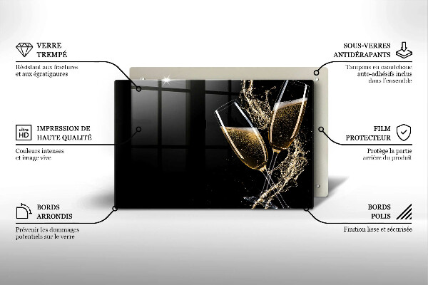 Cobertura placa vitrocerámica Taças de champanhe