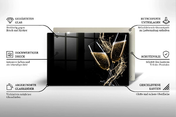 Cobertura placa vitrocerámica Taças de champanhe
