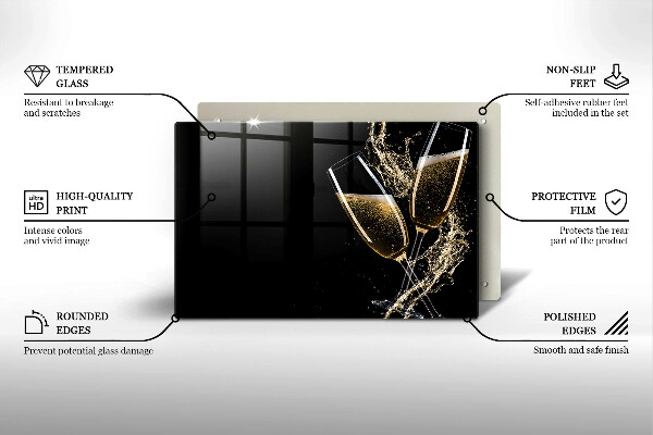 Cobertura placa vitrocerámica Taças de champanhe