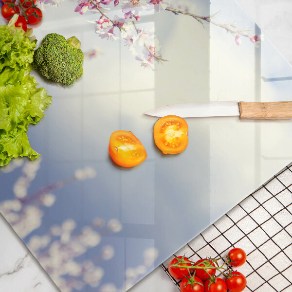 Protetor em vidro para fogão Árvore florida