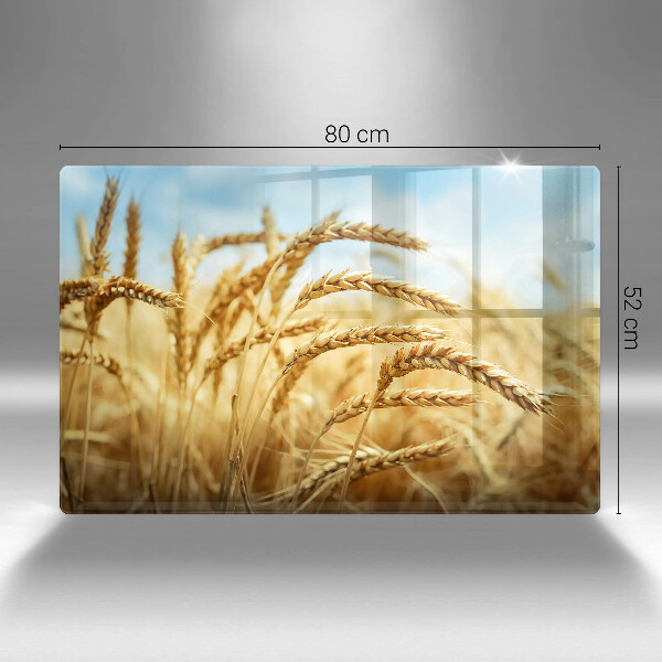 Protetor para fogão de vidro Espigas de grãos no campo