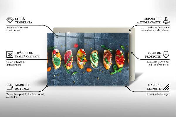 Protetor para fogão de vidro Sanduíches coloridos