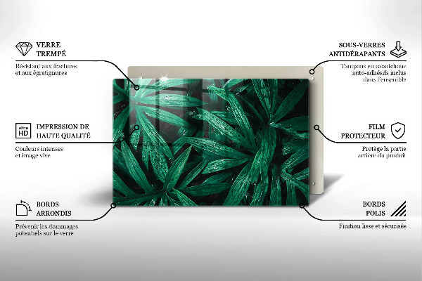 Cobertura placa vitrocerámica Folhas de plantas