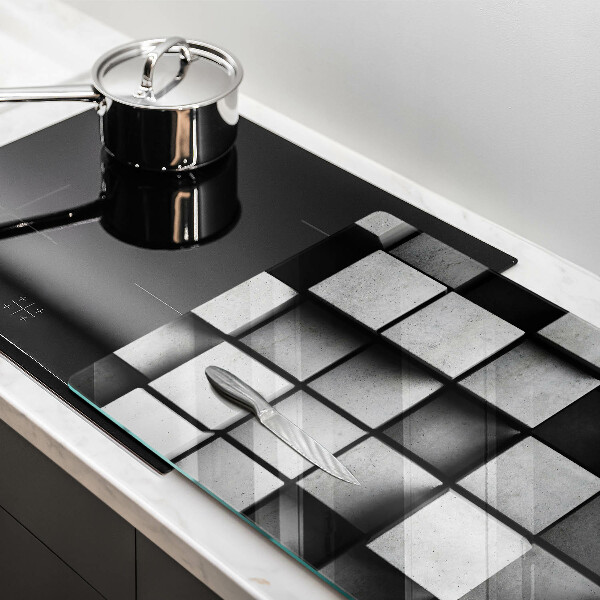 Protetor para fogão de vidro Fundo de geometria 3D