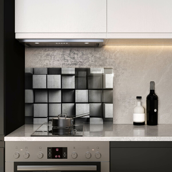 Protetor para fogão de vidro Fundo de geometria 3D