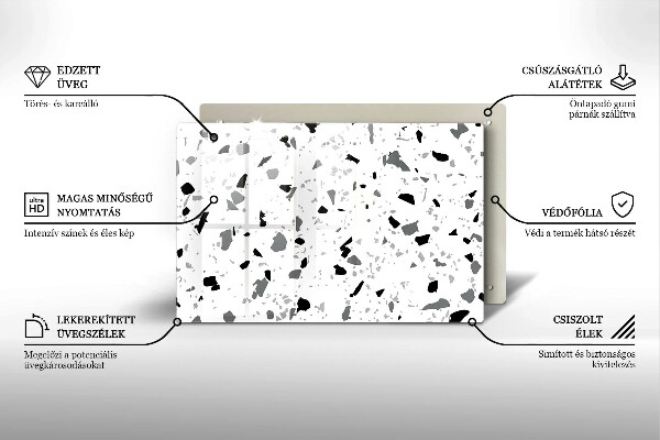 Protetor de fogão de vidro Grés decorativo