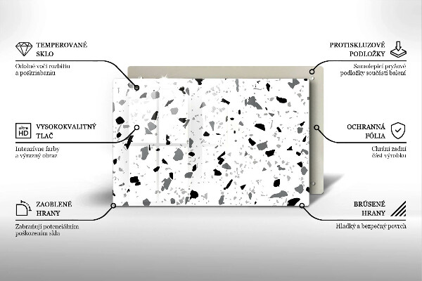 Protetor de fogão de vidro Grés decorativo