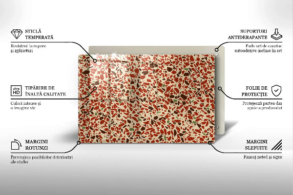Protetor de fogão de vidro Pequenos grés