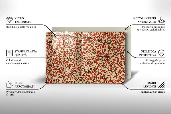 Protetor de fogão de vidro Pequenos grés