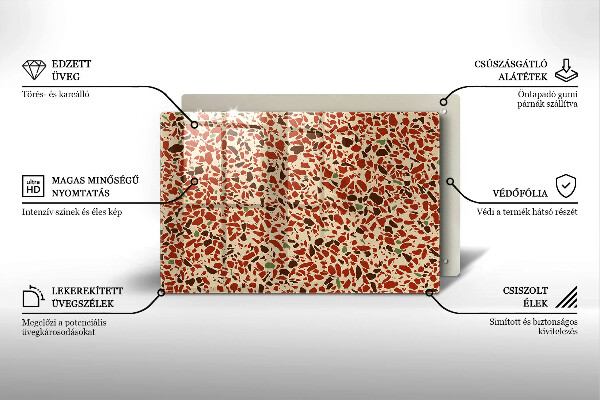 Protetor de fogão de vidro Pequenos grés
