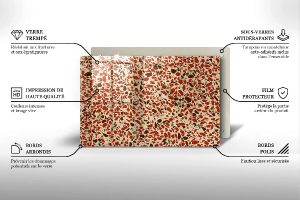 Protetor de fogão de vidro Pequenos grés