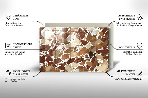 Protetor de fogão de vidro Pontos decorativos de pedra