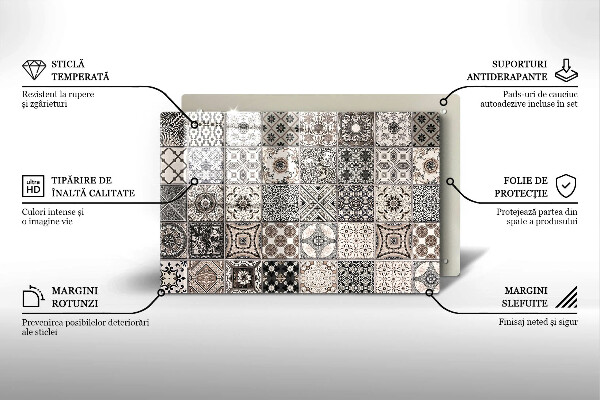 Protetor em vidro para fogão Azulejos decorativos