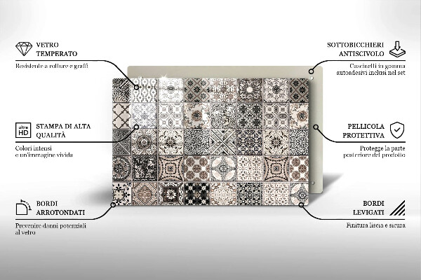 Protetor em vidro para fogão Azulejos decorativos