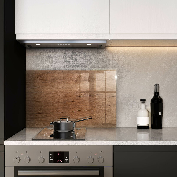 Protetor de fogão de vidro Textura de madeira