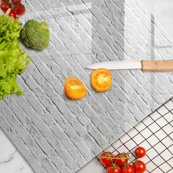 Protetor de fogão de vidro Parede de tijolos