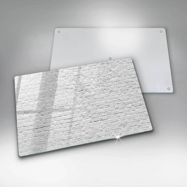 Protetor de fogão de vidro Parede de tijolos