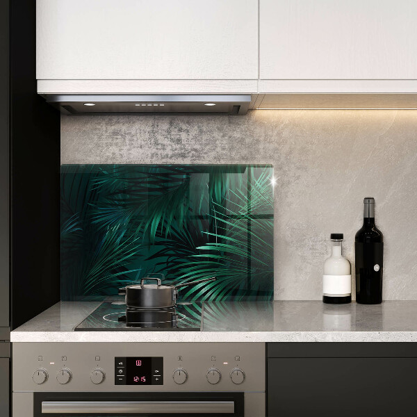 Protetor para fogão de vidro Folhas selvagens da selva
