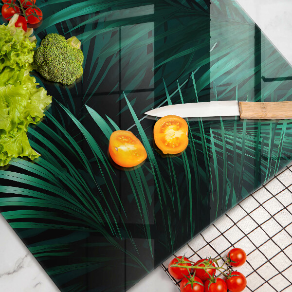 Protetor para fogão de vidro Folhas selvagens da selva