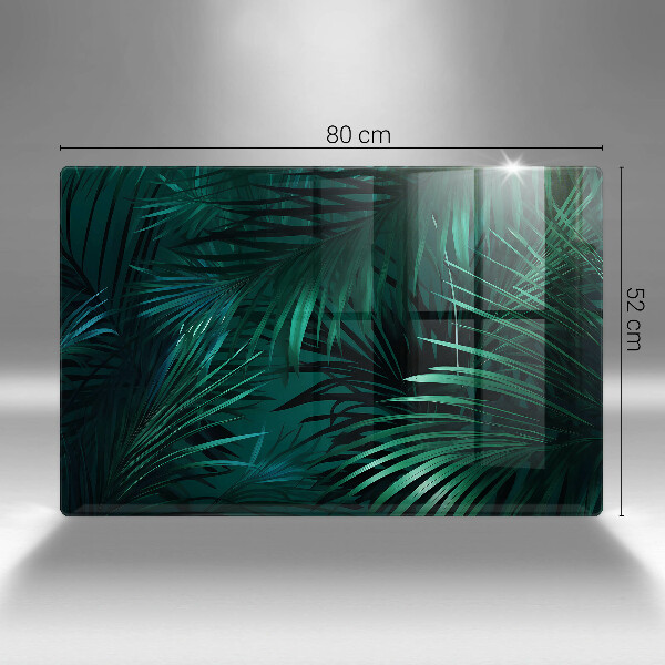 Protetor para fogão de vidro Folhas selvagens da selva