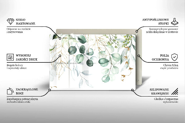 Cobertura placa vitrocerámica Plantas pintadas