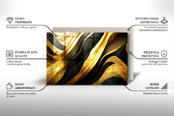 Protetor para fogão de vidro Abstração elegante