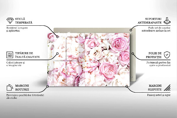 Cobertura placa vitrocerámica Buquê de peônias