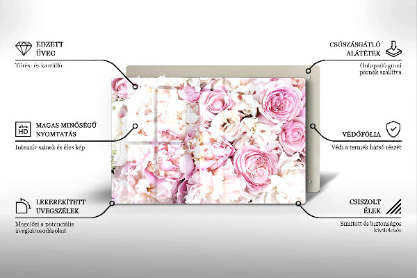 Cobertura placa vitrocerámica Buquê de peônias