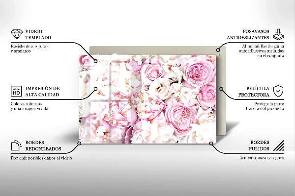 Cobertura placa vitrocerámica Buquê de peônias