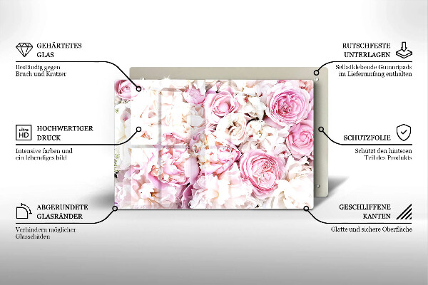 Cobertura placa vitrocerámica Buquê de peônias