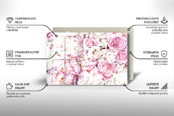 Cobertura placa vitrocerámica Buquê de peônias