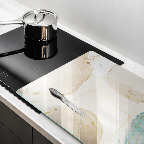 Protetor para fogão de vidro Formas boho brilhantes