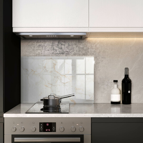 Protetor em vidro para fogão Pedra de mármore elegante