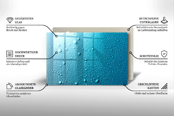 Cobertura placa vitrocerámica Gotas de água