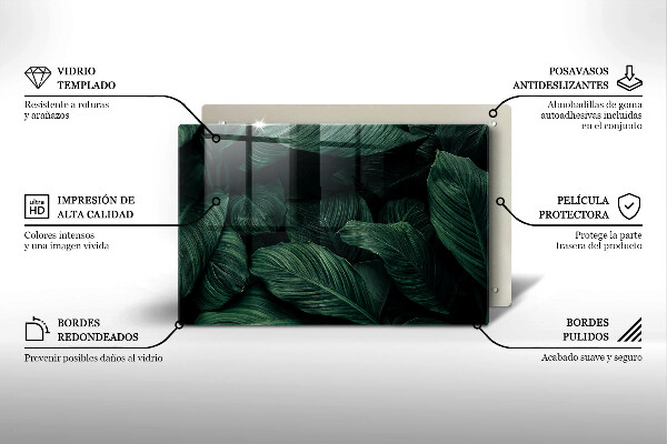 Cobertura placa vitrocerámica Folhas escuras