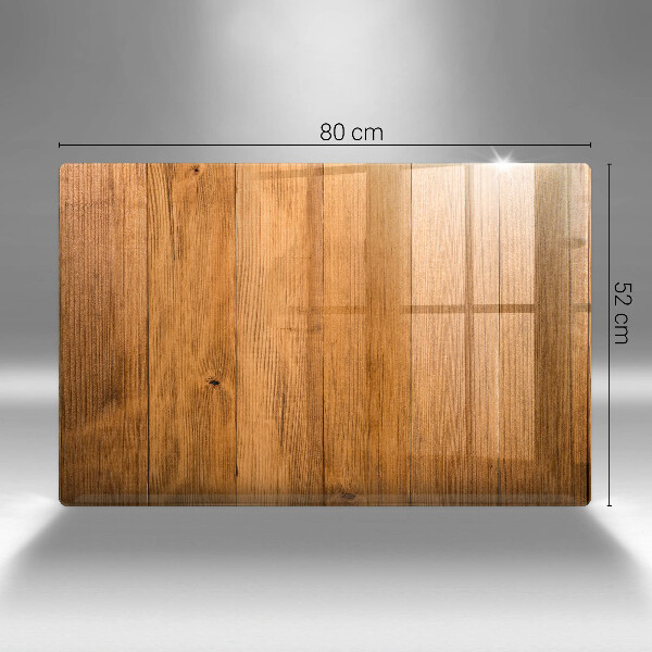 Protetor em vidro para fogão Tábuas de madeira