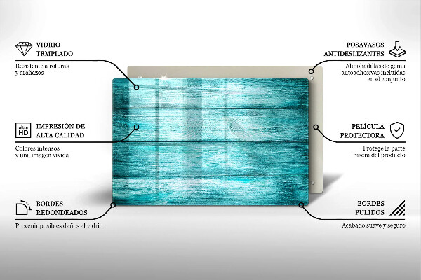Protetor para fogão de vidro Tábuas de madeira vintage
