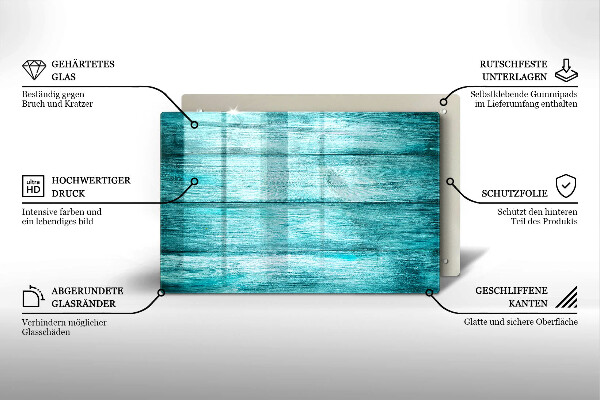 Protetor para fogão de vidro Tábuas de madeira vintage